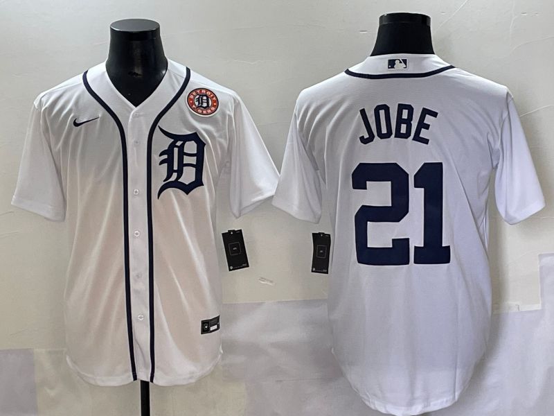 Men 2025 Detroit Tigers #21 Jobe White Game Nike MLB Jersey style 3->detroit tigers->MLB Jersey